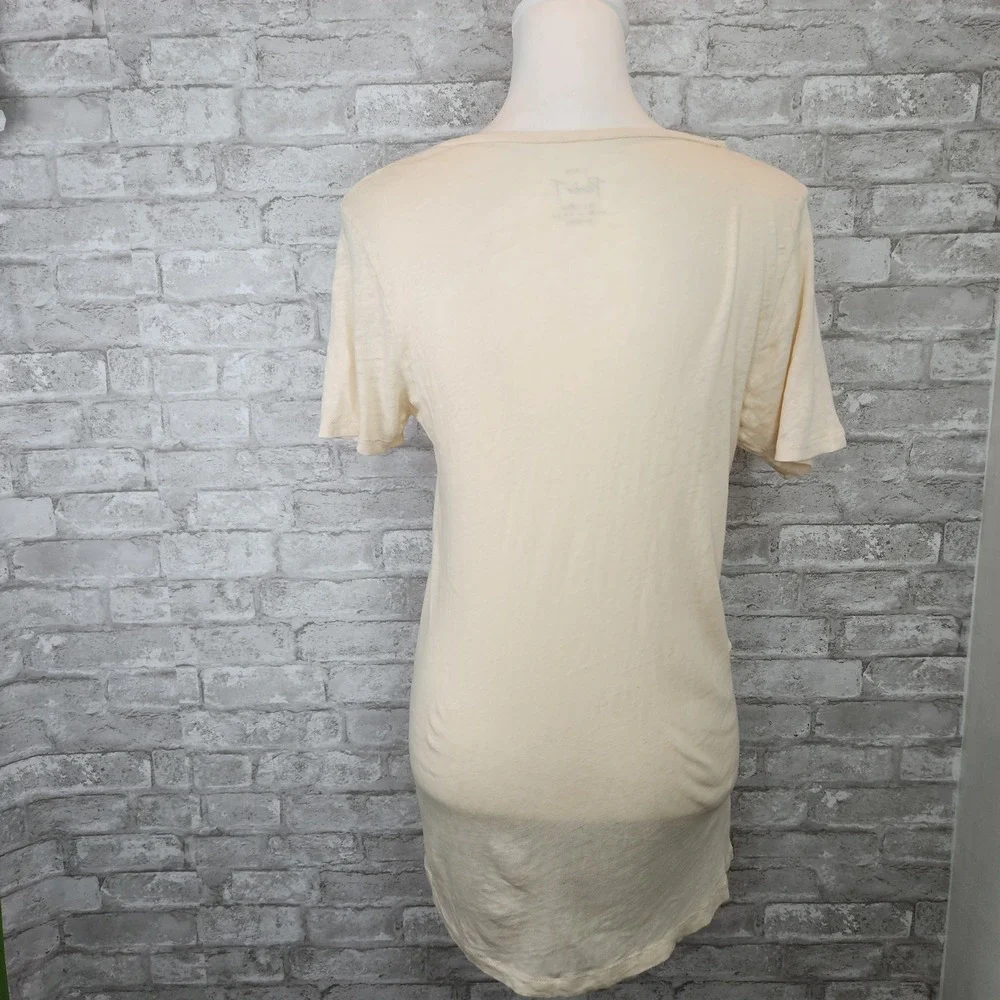J. Crew Painter T Tshirt Creamy Butter Yellow Cotton Casual Medium